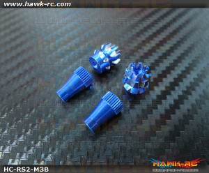 Hawk Creation Anti-Slip Stick Rocker End For JR XG8,11,14 (M4, Blue)